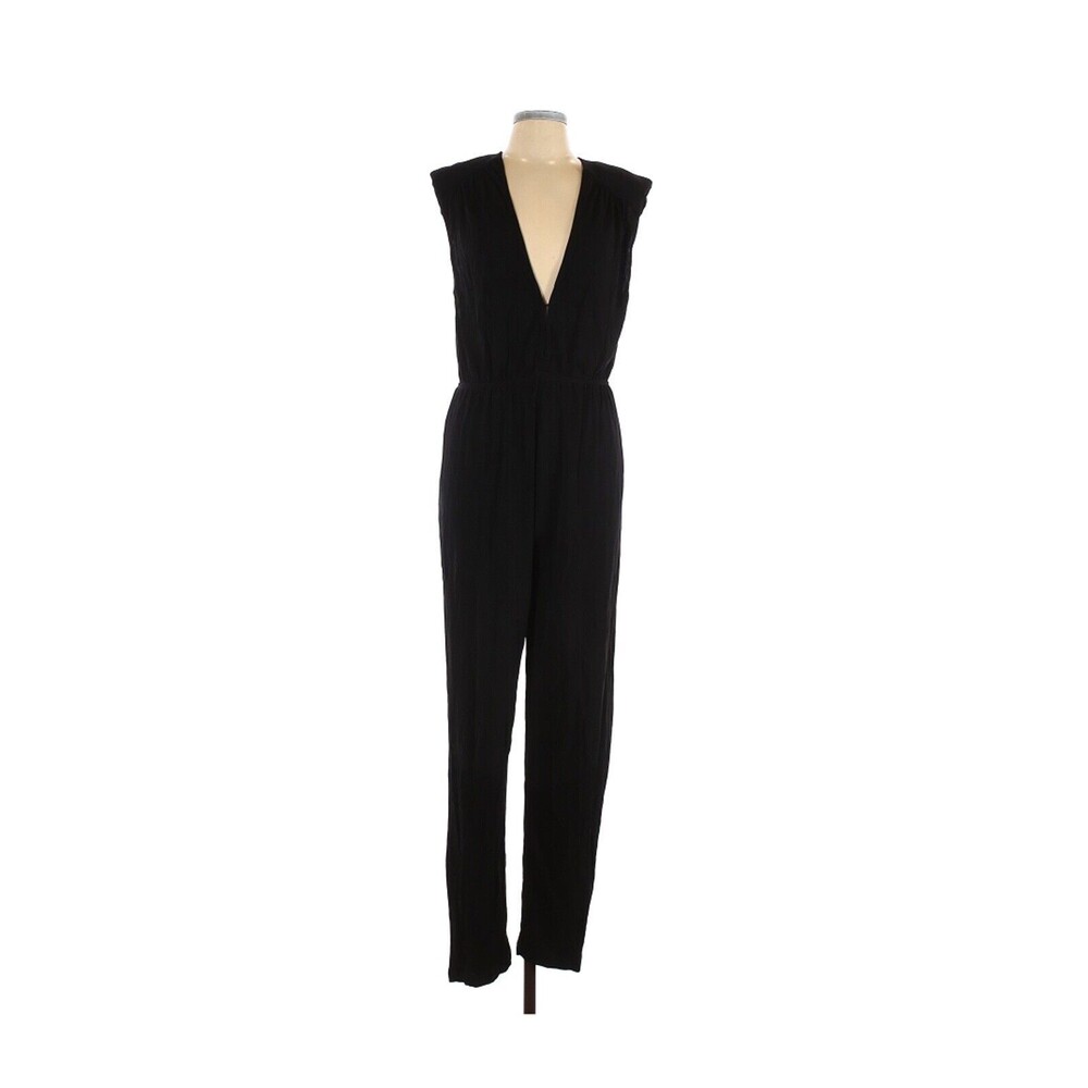 2009 JIMMY CHOO for H&M Black V-Neck Sleeveless Jumpsuit - US 8